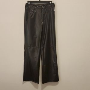 Shein straight leg pleather plants